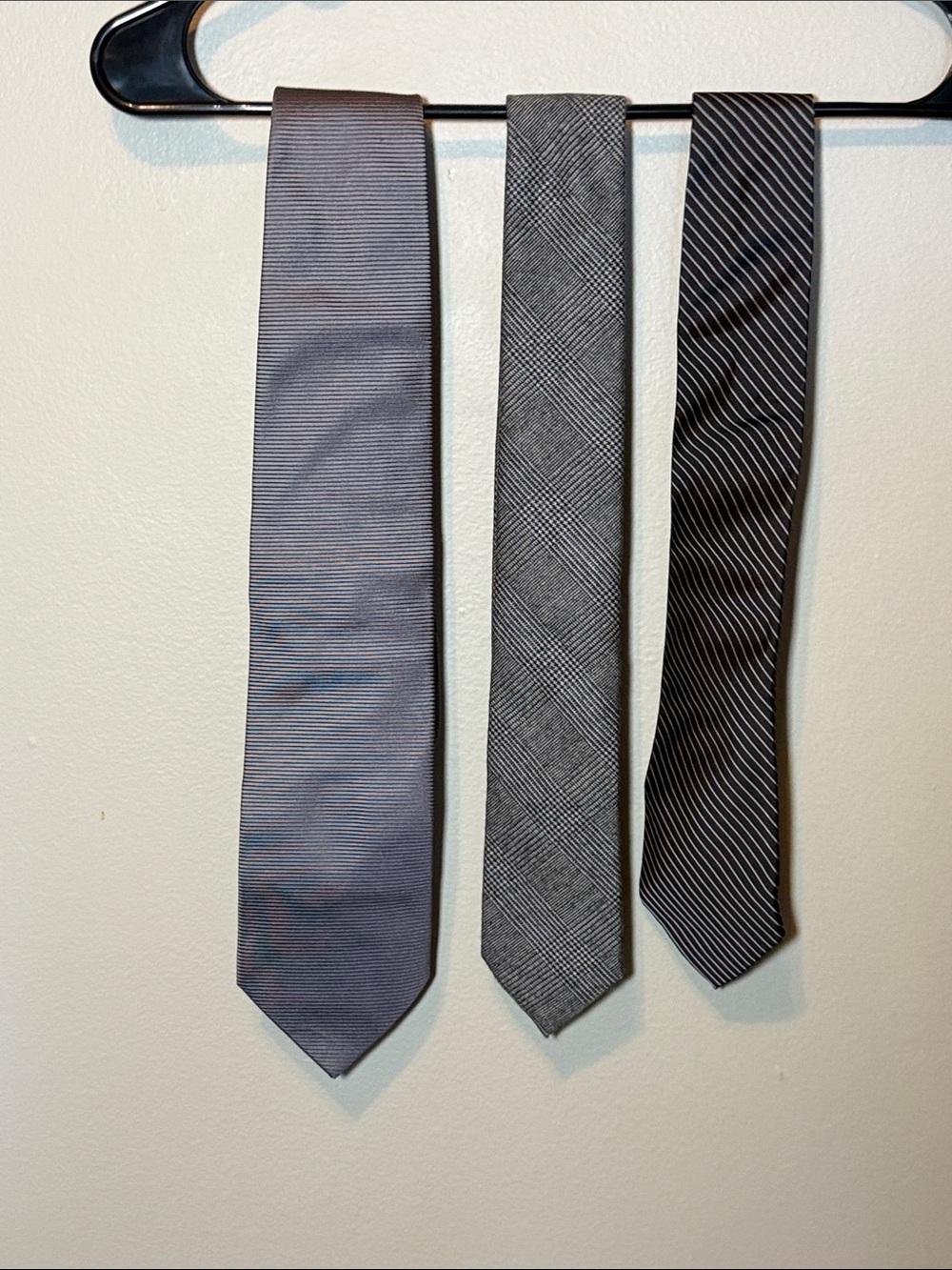 Express Grey and Black Men's Tie Set - Modern Office Neckties